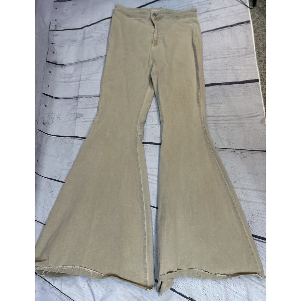 Free People Super Flare Bell Bottom Jeans Womens W30 R Distressed Hem